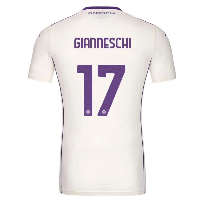 Danxen Femme Maillot Noah Gianneschi #17 Blanc Violet Rouge Tenues Extérieur 2025/26 T-Shirt