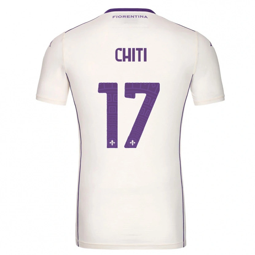 Danxen Femme Maillot Alessio Chiti #17 Blanc Violet Rouge Tenues Extérieur 2025/26 T-Shirt