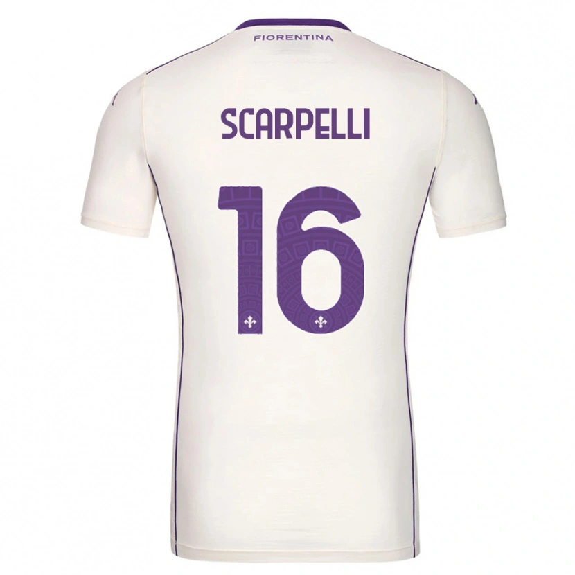 Danxen Femme Maillot Diego Scarpelli #16 Blanc Violet Rouge Tenues Extérieur 2025/26 T-Shirt