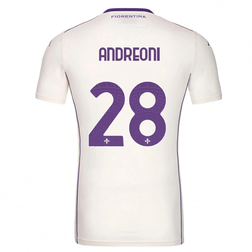 Danxen Femme Maillot Caterina Andreoni #28 Blanc Violet Rouge Tenues Extérieur 2025/26 T-Shirt