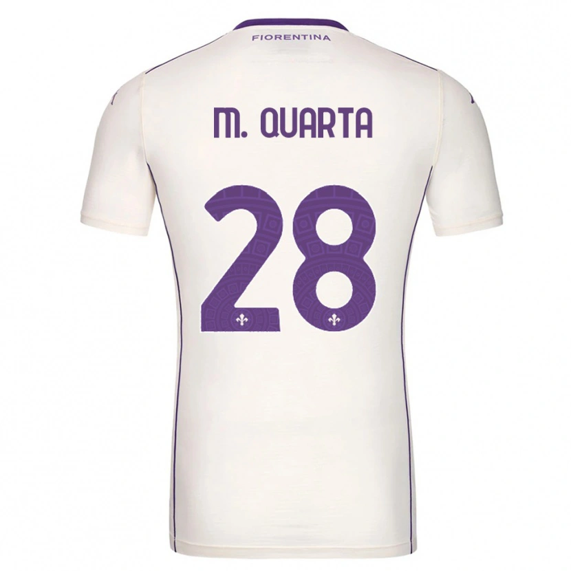 Danxen Femme Maillot Lucas Martinez Quarta #28 Blanc Violet Rouge Tenues Extérieur 2025/26 T-Shirt