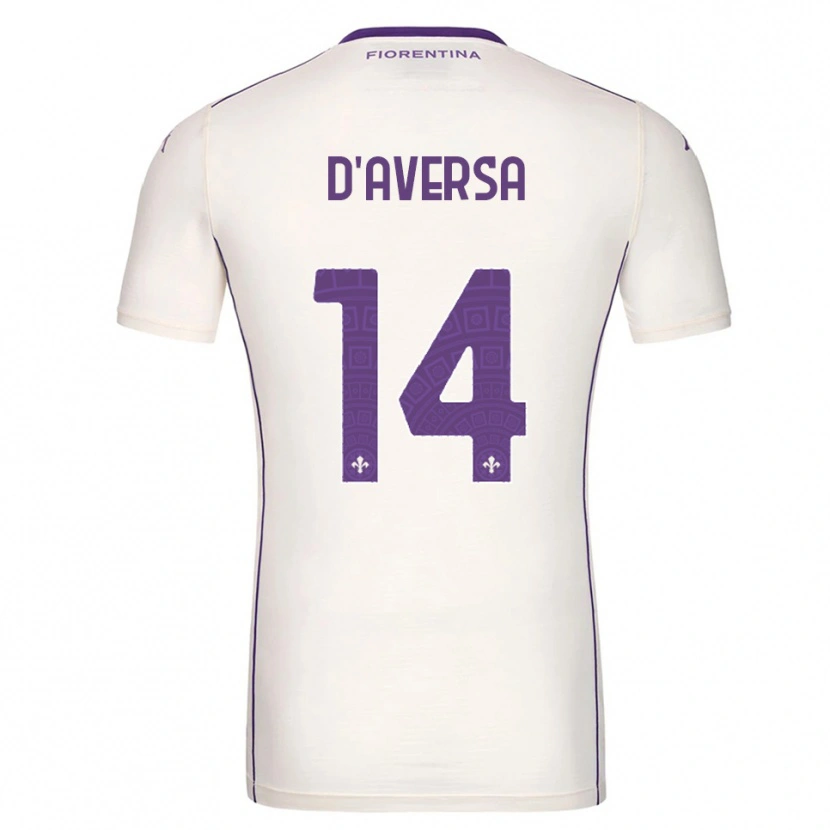 Danxen Femme Maillot Simone D'aversa #14 Blanc Violet Rouge Tenues Extérieur 2025/26 T-Shirt
