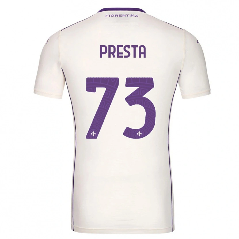 Danxen Femme Maillot Francesco Presta #73 Blanc Violet Rouge Tenues Extérieur 2025/26 T-Shirt