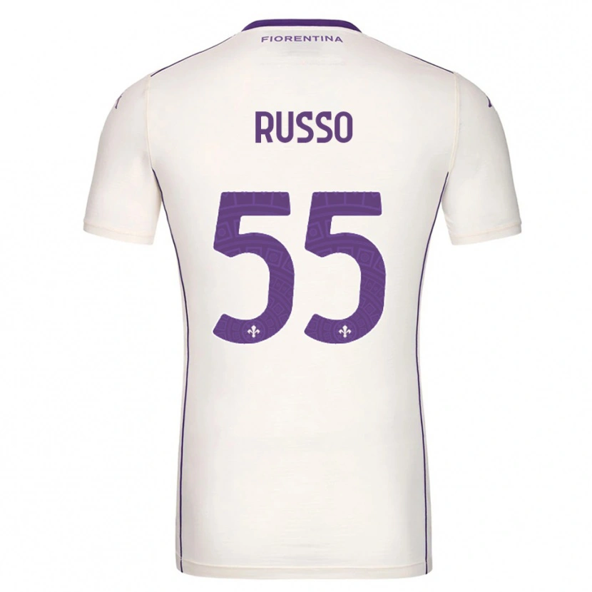 Danxen Femme Maillot Federica Russo #55 Blanc Violet Rouge Tenues Extérieur 2025/26 T-Shirt