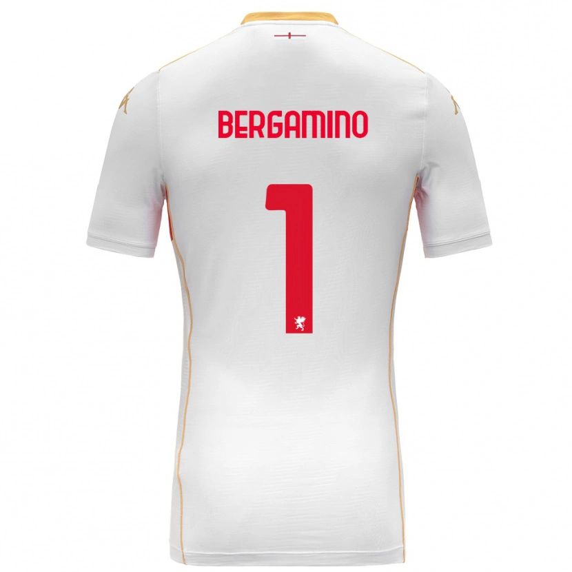 Danxen Femme Maillot Giovanni Bergamino #1 Blanc Rouge Tenues Extérieur 2025/26 T-Shirt