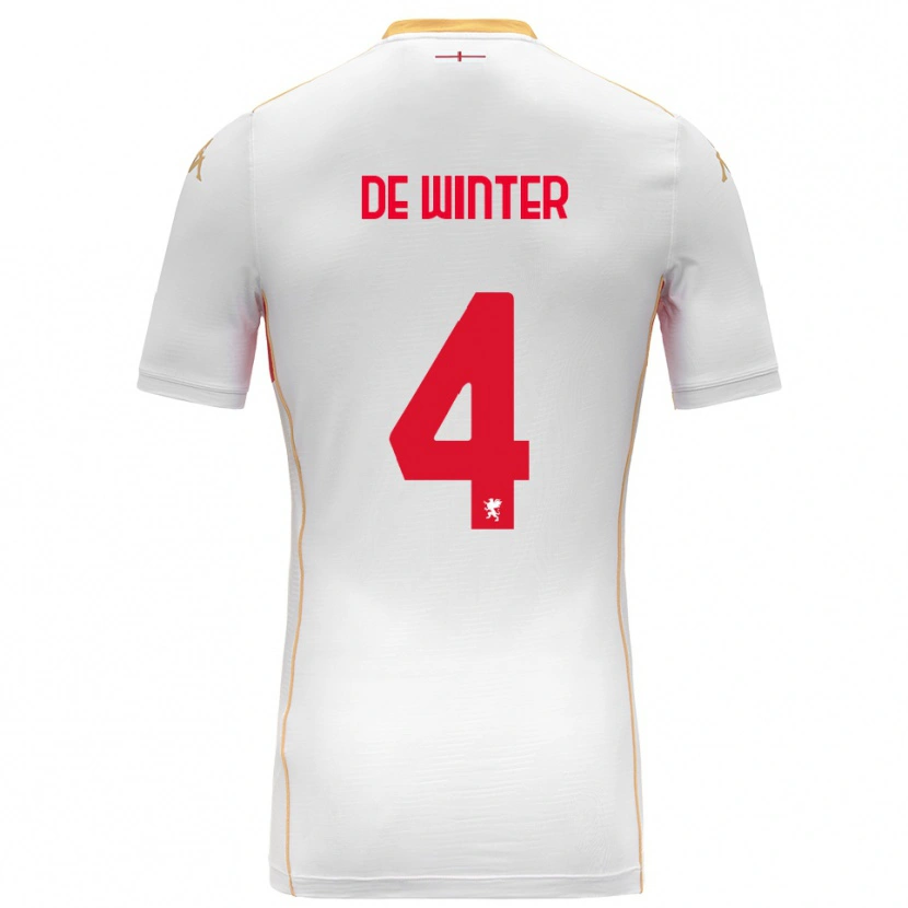 Danxen Femme Maillot Koni De Winter #4 Blanc Rouge Tenues Extérieur 2025/26 T-Shirt