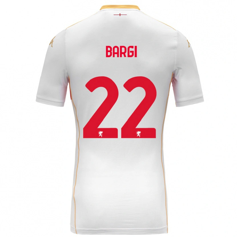 Danxen Femme Maillot Caterina Bargi #22 Blanc Rouge Tenues Extérieur 2025/26 T-Shirt