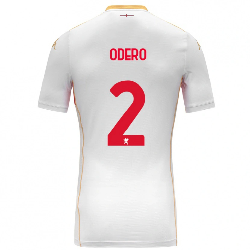 Danxen Femme Maillot Martino Odero #2 Blanc Rouge Tenues Extérieur 2025/26 T-Shirt