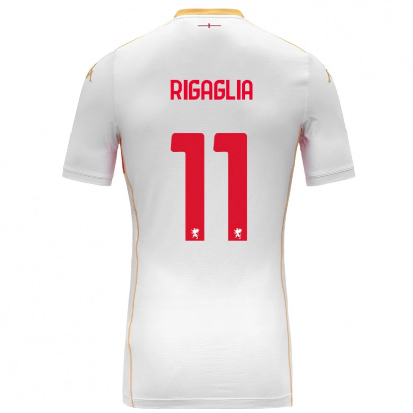 Danxen Femme Maillot Alison Rigaglia #11 Blanc Rouge Tenues Extérieur 2025/26 T-Shirt