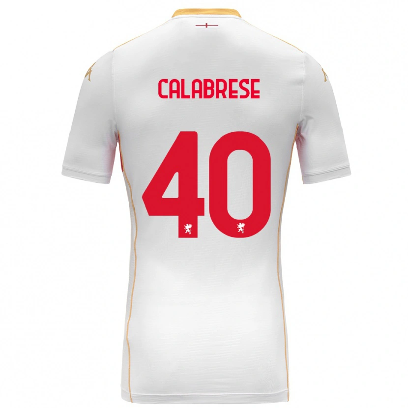 Danxen Femme Maillot Filippo Calabrese #40 Blanc Rouge Tenues Extérieur 2025/26 T-Shirt