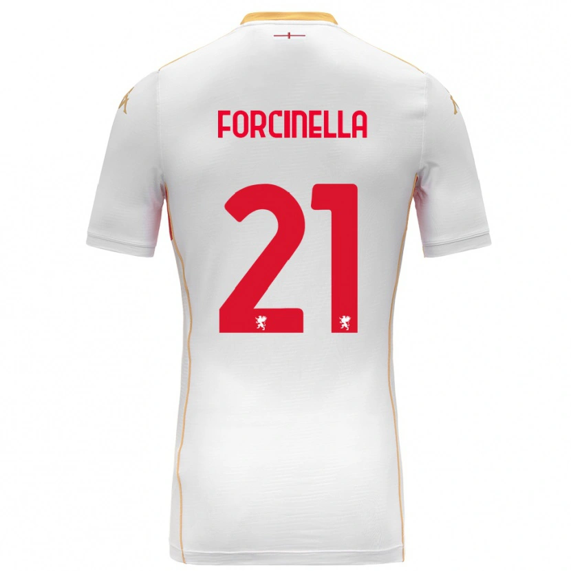 Danxen Femme Maillot Camilla Forcinella #21 Blanc Rouge Tenues Extérieur 2025/26 T-Shirt