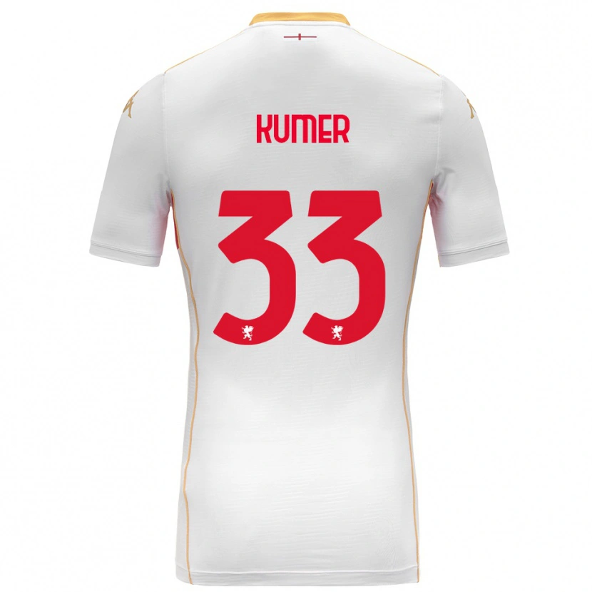 Danxen Femme Maillot Alin Kumer Celik #33 Blanc Rouge Tenues Extérieur 2025/26 T-Shirt