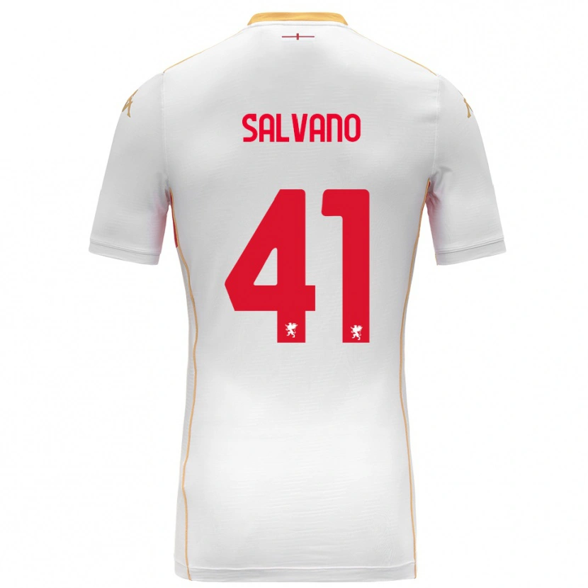 Danxen Femme Maillot Daniele Salvano #41 Blanc Rouge Tenues Extérieur 2025/26 T-Shirt