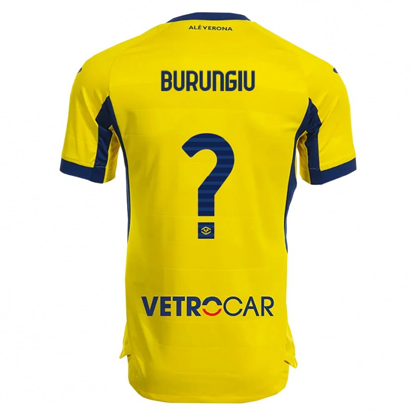 Danxen Femme Maillot Luca Burungiu #0 Jaune Marine Tenues Extérieur 2025/26 T-Shirt