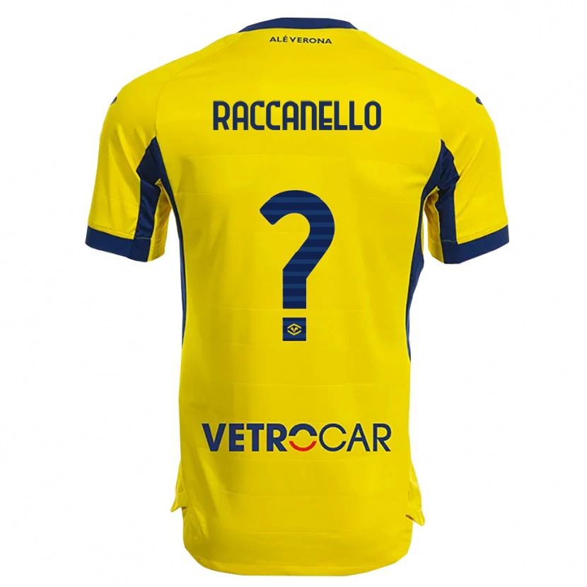 Danxen Femme Maillot Marco Raccanello #0 Jaune Marine Tenues Extérieur 2025/26 T-Shirt