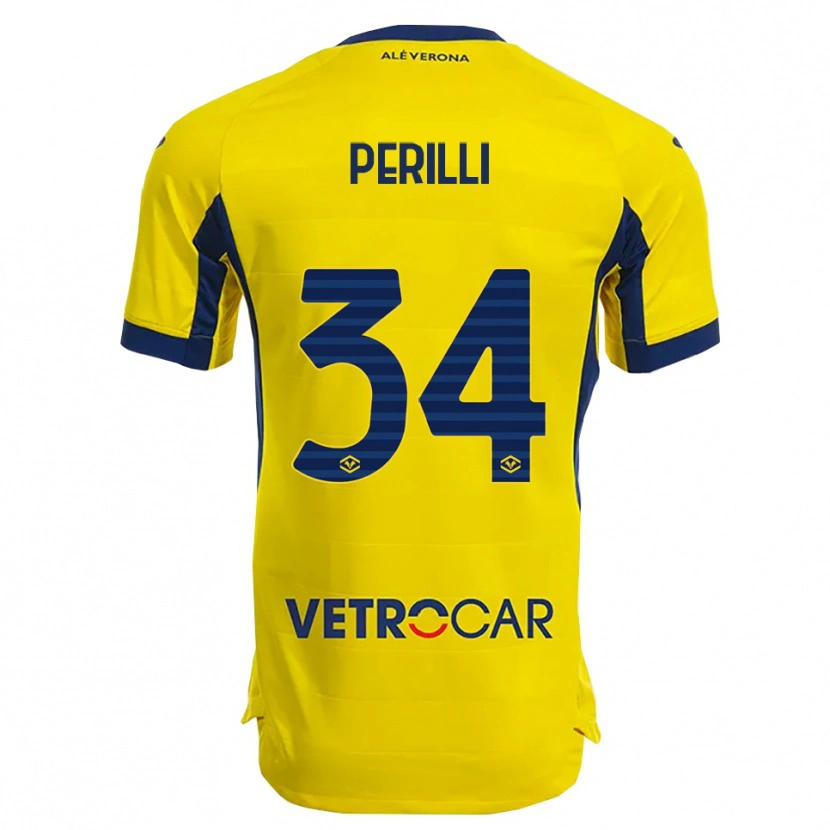 Danxen Femme Maillot Simone Perilli #34 Jaune Marine Tenues Extérieur 2025/26 T-Shirt