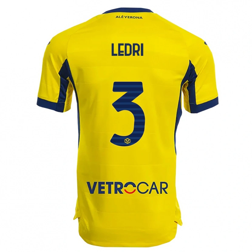 Danxen Femme Maillot Michela Ledri #3 Jaune Marine Tenues Extérieur 2025/26 T-Shirt