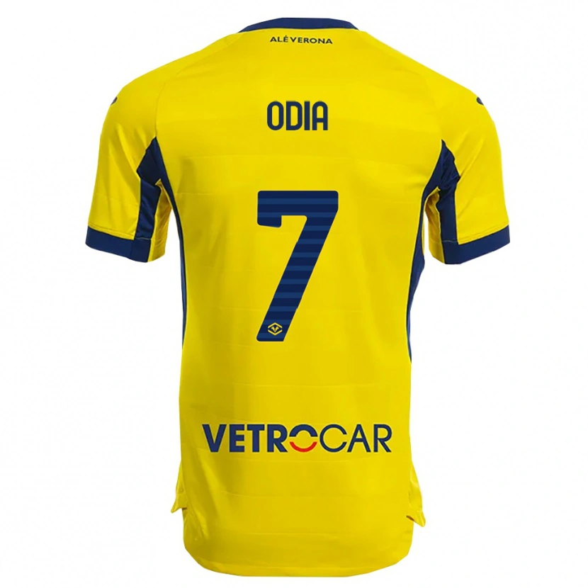 Danxen Femme Maillot David Odia #7 Jaune Marine Tenues Extérieur 2025/26 T-Shirt