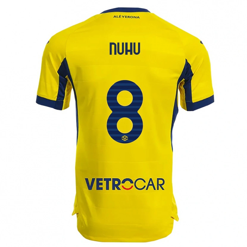 Danxen Femme Maillot Obed Nuhu #8 Jaune Marine Tenues Extérieur 2025/26 T-Shirt