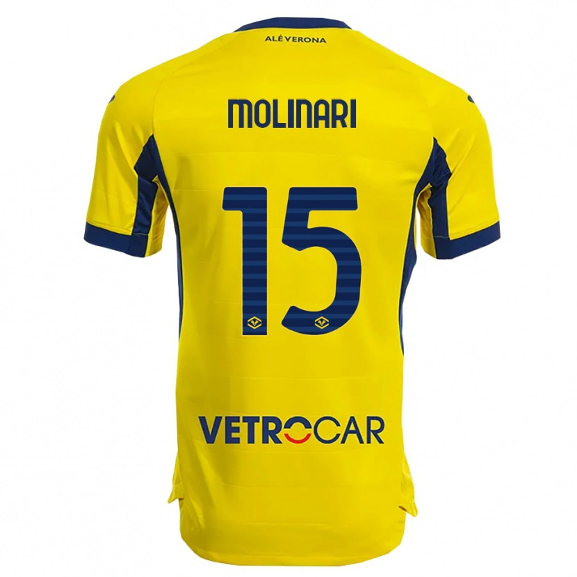 Danxen Femme Maillot Gabriele Molinari #15 Jaune Marine Tenues Extérieur 2025/26 T-Shirt