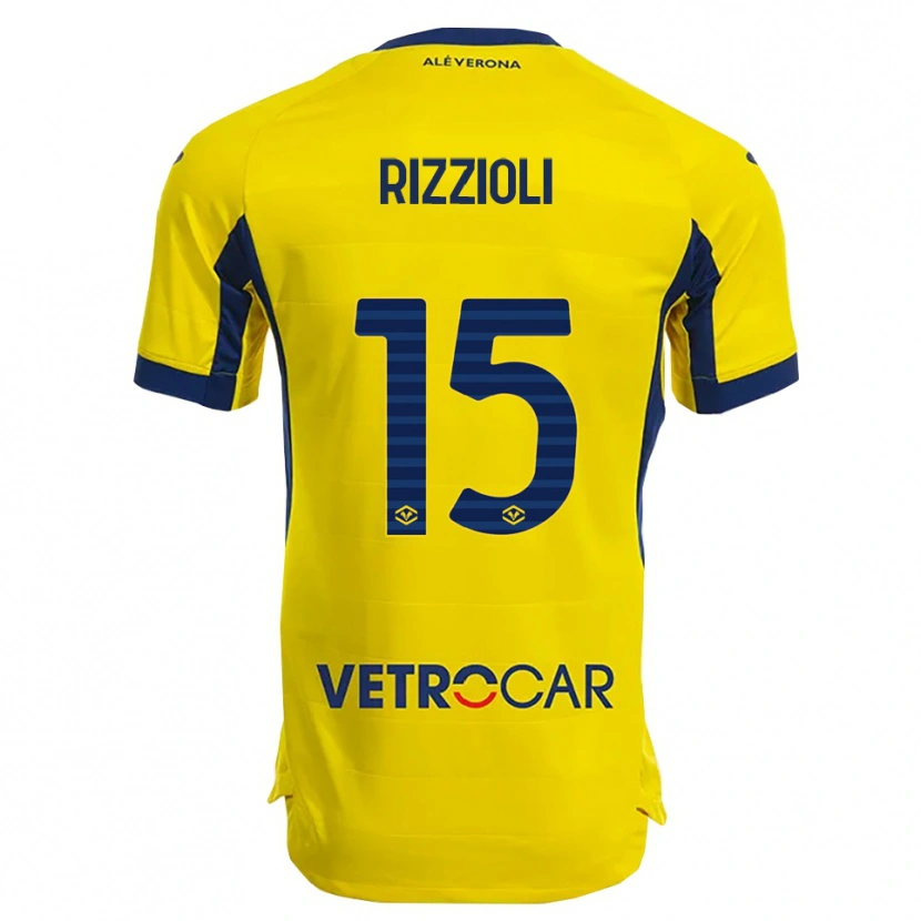 Danxen Femme Maillot Gaia Rizzioli #15 Jaune Marine Tenues Extérieur 2025/26 T-Shirt