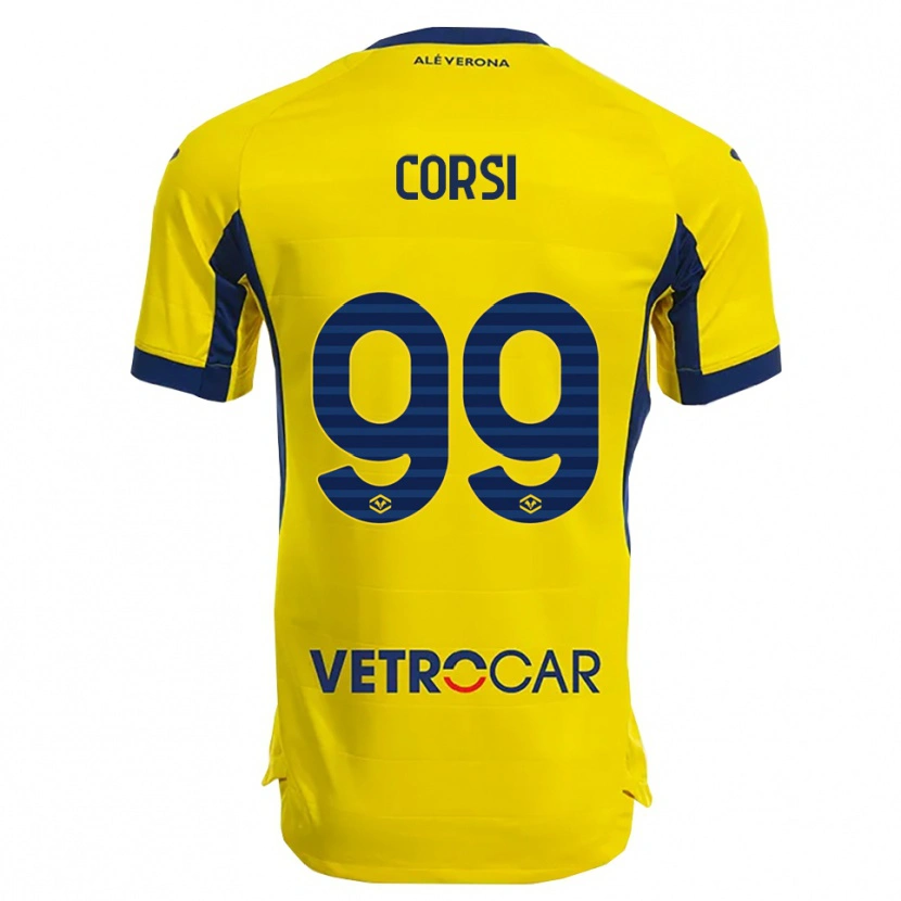 Danxen Femme Maillot Sara Corsi #99 Jaune Marine Tenues Extérieur 2025/26 T-Shirt