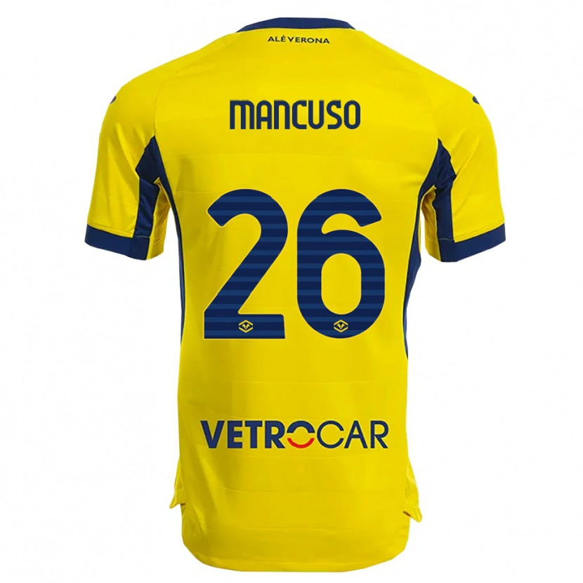 Danxen Femme Maillot Giulia Mancuso #26 Jaune Marine Tenues Extérieur 2025/26 T-Shirt