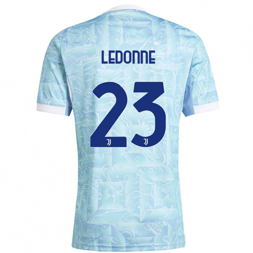 Danxen Femme Maillot Nicolo Ledonne #23 Bleu Ciel Jaune Tenues Extérieur 2025/26 T-Shirt