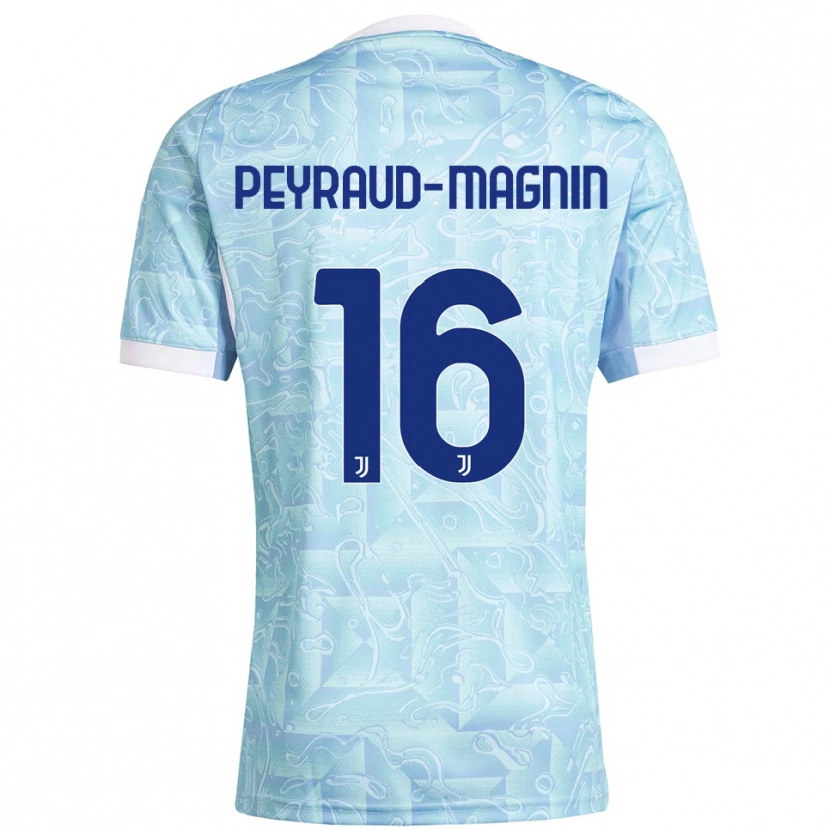 Danxen Femme Maillot Pauline Camille Peyraud-Magnin #16 Bleu Ciel Jaune Tenues Extérieur 2025/26 T-Shirt