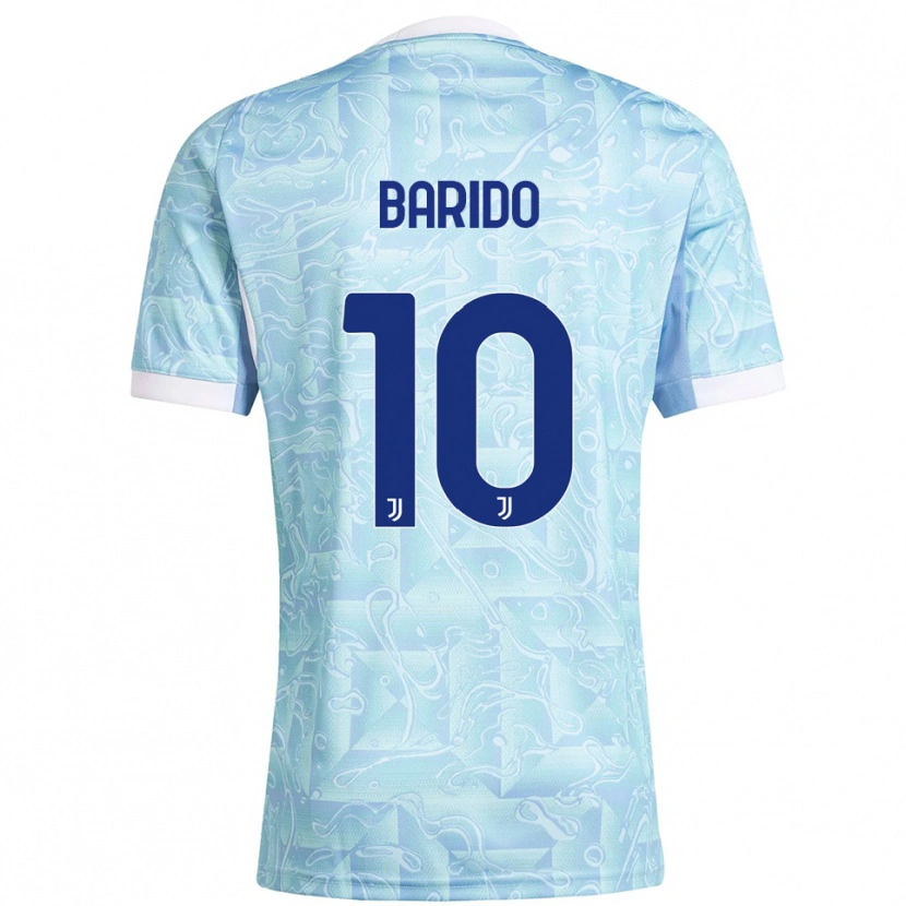 Danxen Femme Maillot Francisco Baridó #10 Bleu Ciel Jaune Tenues Extérieur 2025/26 T-Shirt