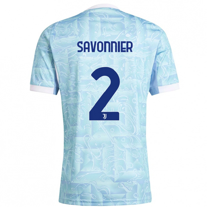 Danxen Femme Maillot Nelson Savonnier #2 Bleu Ciel Jaune Tenues Extérieur 2025/26 T-Shirt