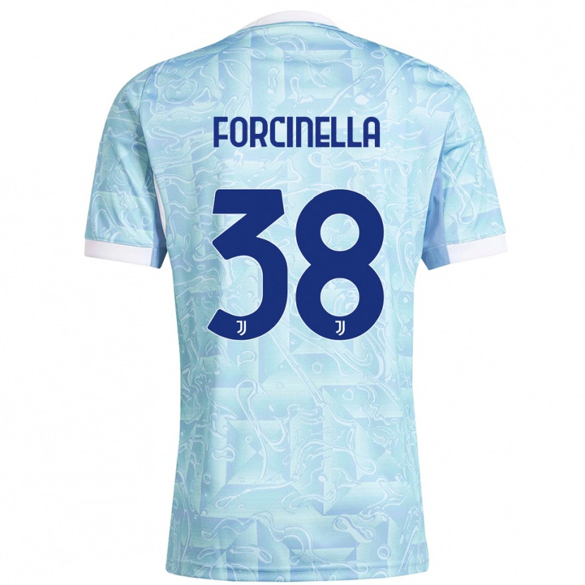 Danxen Femme Maillot Camilla Forcinella #38 Bleu Ciel Jaune Tenues Extérieur 2025/26 T-Shirt