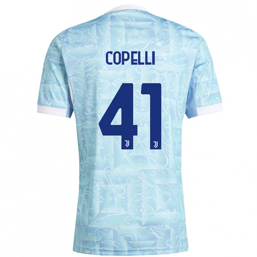 Danxen Femme Maillot Anna Copelli #41 Bleu Ciel Jaune Tenues Extérieur 2025/26 T-Shirt