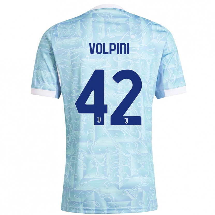 Danxen Femme Maillot Viola Volpini #42 Bleu Ciel Jaune Tenues Extérieur 2025/26 T-Shirt
