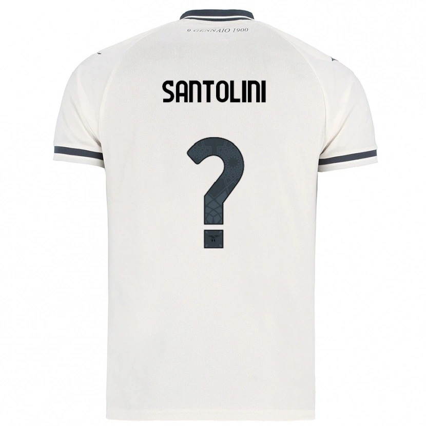 Danxen Femme Maillot Emanuele Santolini #0 Blanc Marine Tenues Extérieur 2025/26 T-Shirt