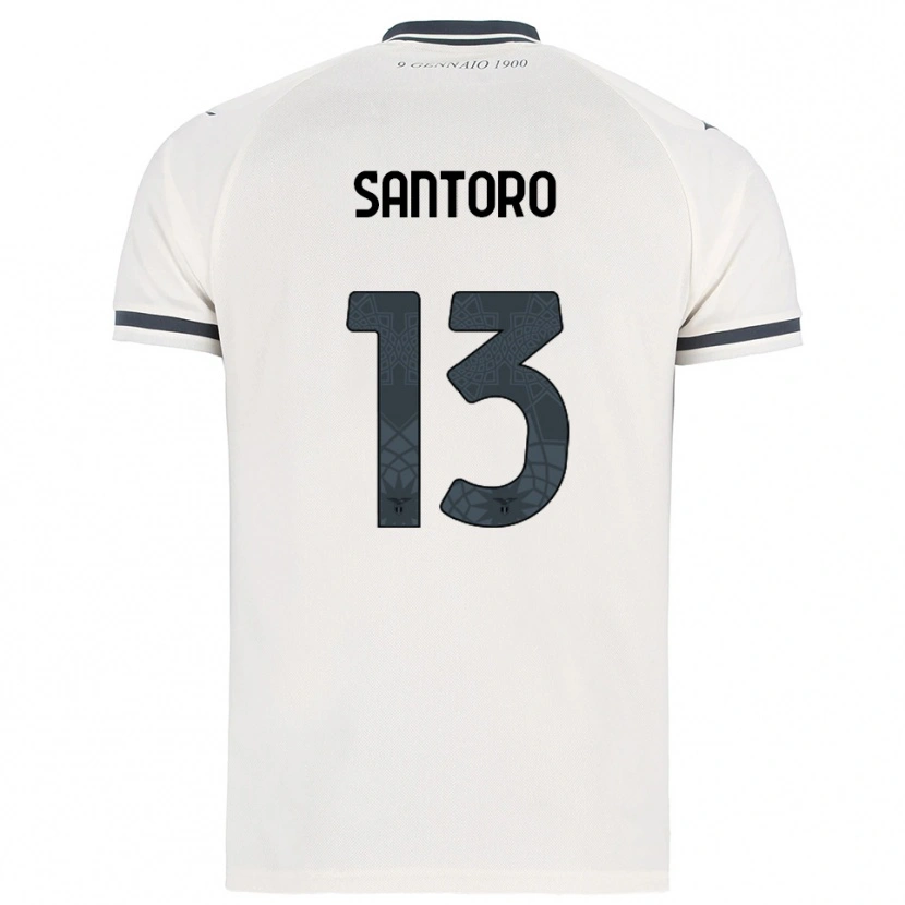 Danxen Femme Maillot Martina Santoro #13 Blanc Marine Tenues Extérieur 2025/26 T-Shirt