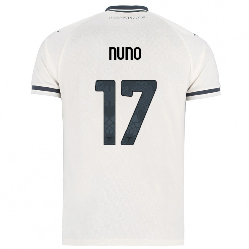 Danxen Femme Maillot Nuno Tavares #17 Blanc Marine Tenues Extérieur 2025/26 T-Shirt