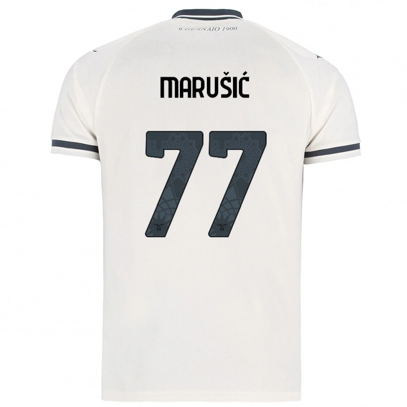 Danxen Femme Maillot Adam Marusic #77 Blanc Marine Tenues Extérieur 2025/26 T-Shirt