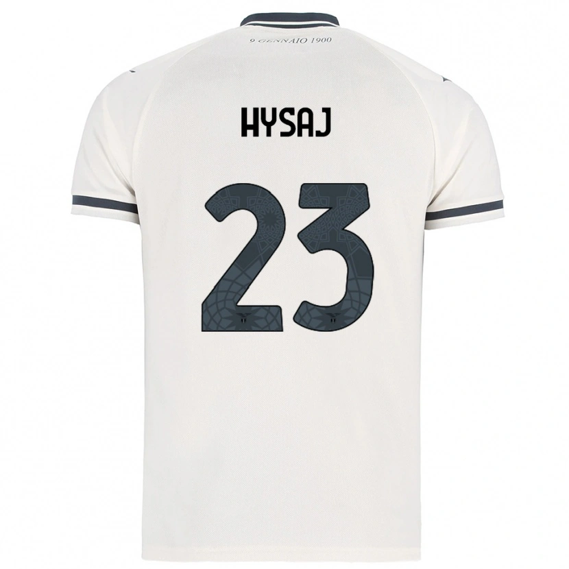 Danxen Femme Maillot Elseid Hysaj #23 Blanc Marine Tenues Extérieur 2025/26 T-Shirt