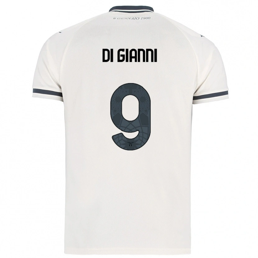 Danxen Femme Maillot Vincenzo Di Gianni #9 Blanc Marine Tenues Extérieur 2025/26 T-Shirt