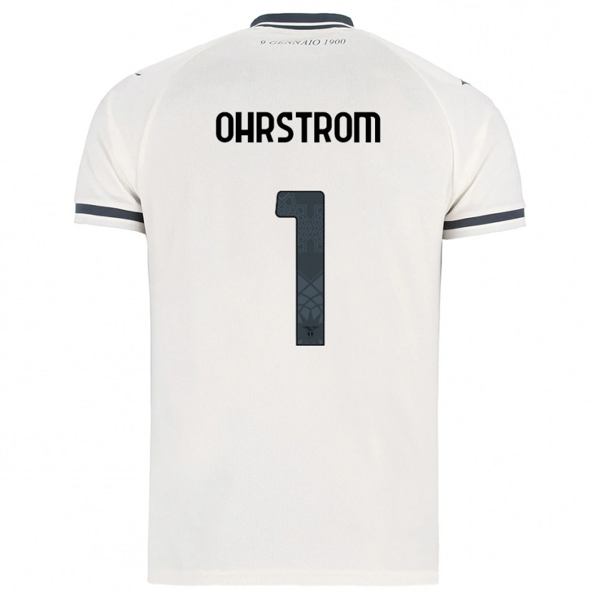 Danxen Femme Maillot Stephanie Ohrstrom #1 Blanc Marine Tenues Extérieur 2025/26 T-Shirt
