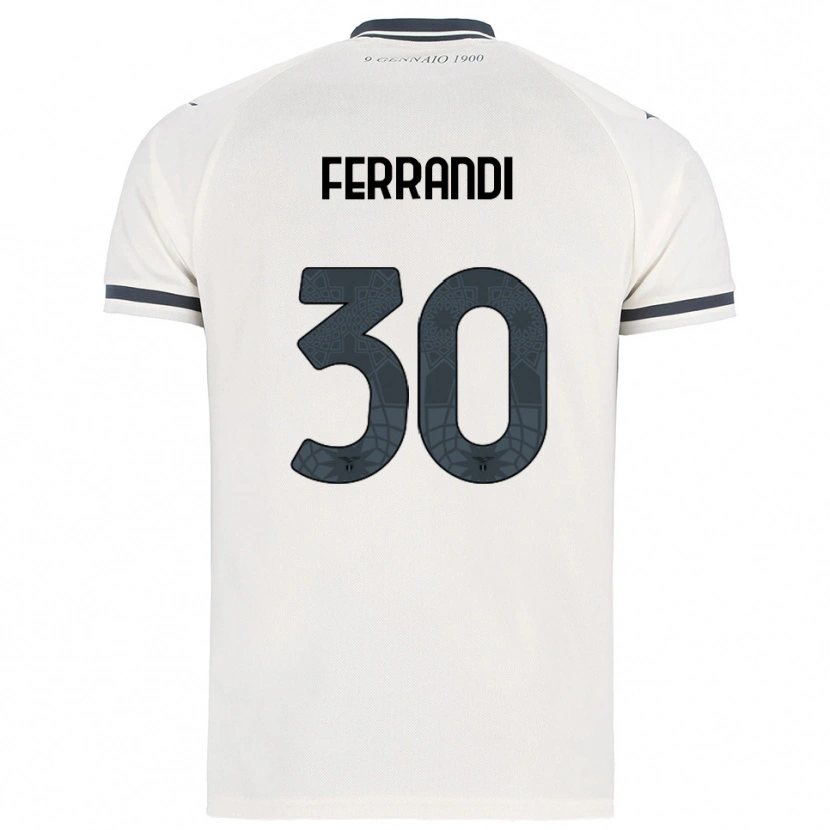 Danxen Femme Maillot Giulia Ferrandi #30 Blanc Marine Tenues Extérieur 2025/26 T-Shirt