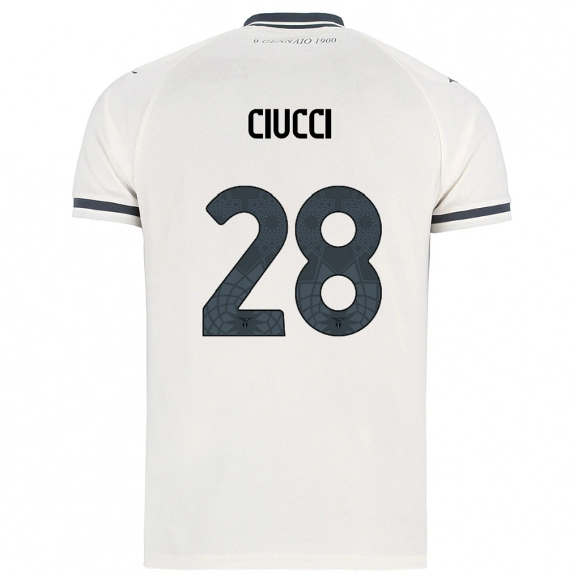 Danxen Femme Maillot Federico Ciucci #28 Blanc Marine Tenues Extérieur 2025/26 T-Shirt