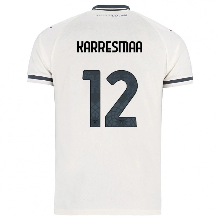 Danxen Femme Maillot Kerttu Karresmaa #12 Blanc Marine Tenues Extérieur 2025/26 T-Shirt