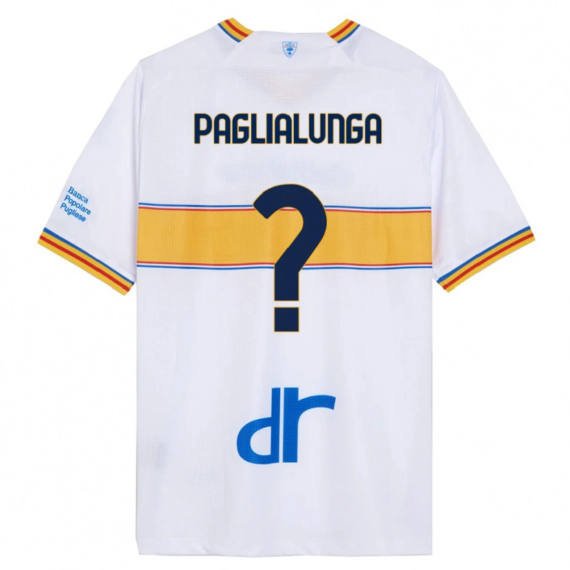 Danxen Femme Maillot Robert Paglialunga #0 Blanc Jaune Tenues Extérieur 2025/26 T-Shirt