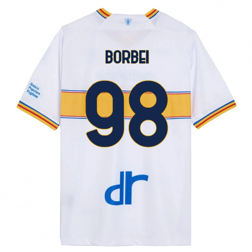 Danxen Femme Maillot Alexandru Borbei #98 Blanc Jaune Tenues Extérieur 2025/26 T-Shirt