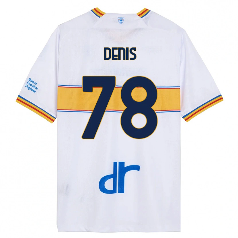 Danxen Femme Maillot Max Denis #78 Blanc Jaune Tenues Extérieur 2025/26 T-Shirt