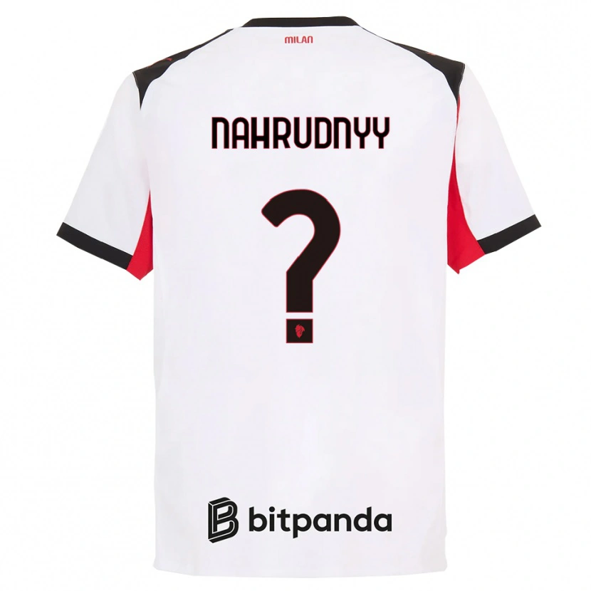 Danxen Femme Maillot Vladislav Nahrudnyy #0 Blanc Noir Tenues Extérieur 2025/26 T-Shirt