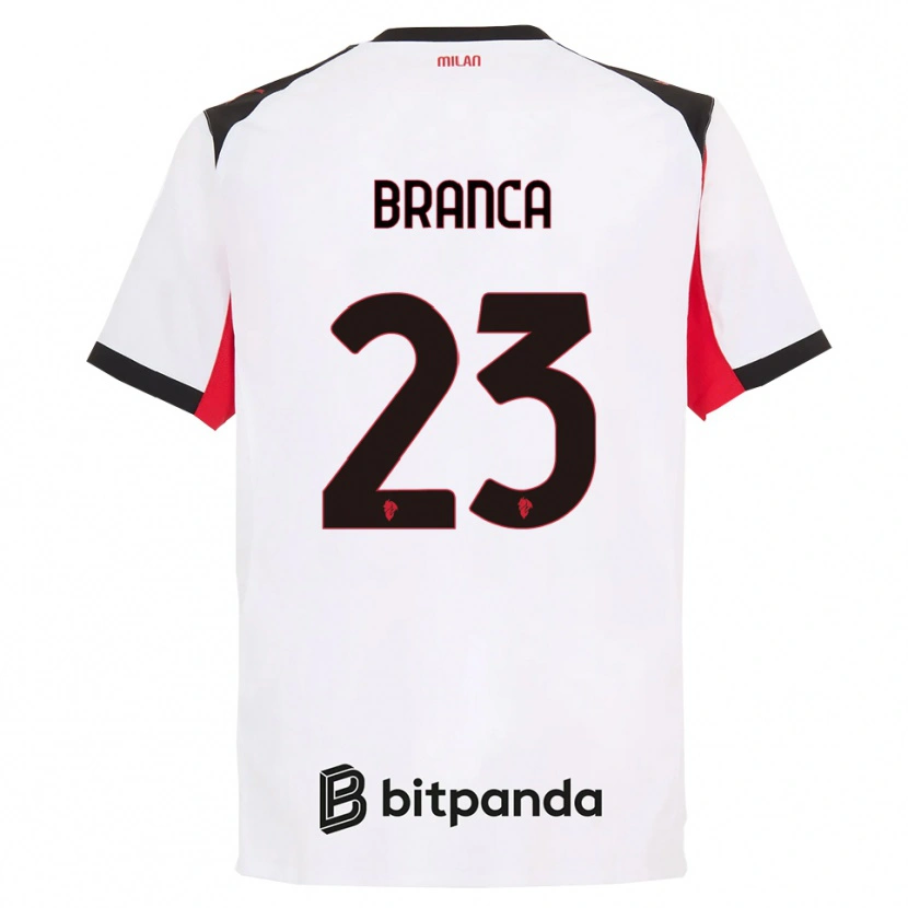 Danxen Femme Maillot Simone Branca #23 Blanc Noir Tenues Extérieur 2025/26 T-Shirt