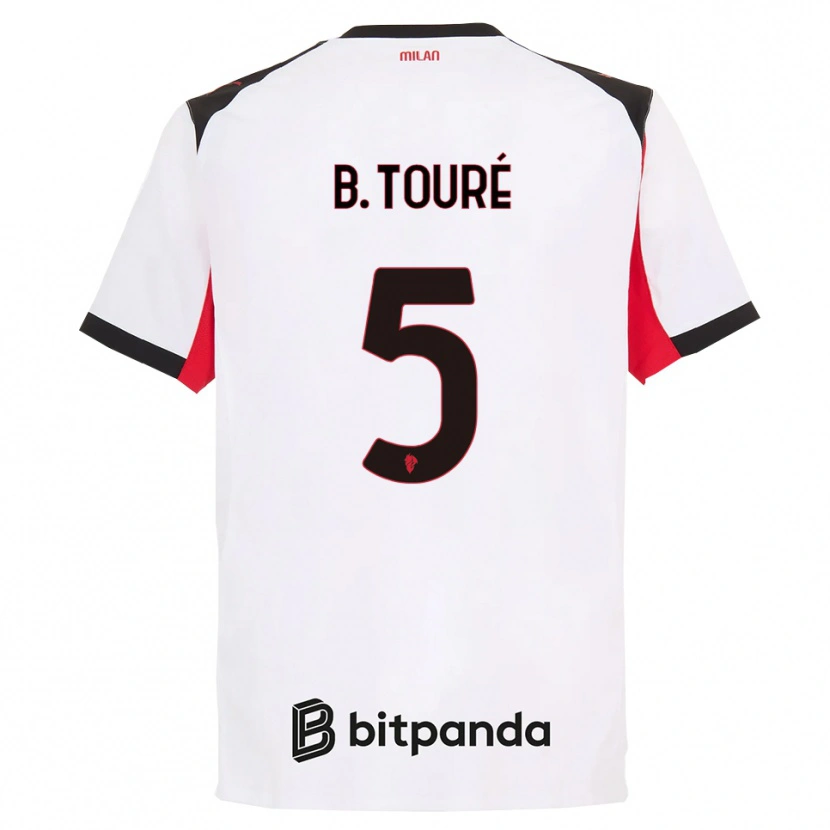 Danxen Femme Maillot Fode Ballo-Toure #5 Blanc Noir Tenues Extérieur 2025/26 T-Shirt